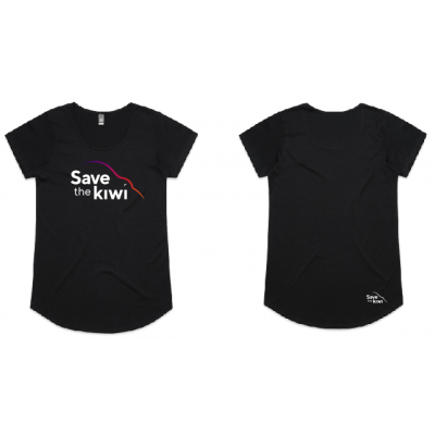 Save the Kiwi Womens Mali Tee - Black