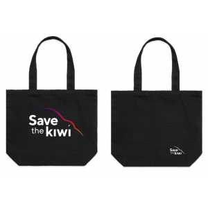 Save the Kiwi Premium Large Shopper - Black